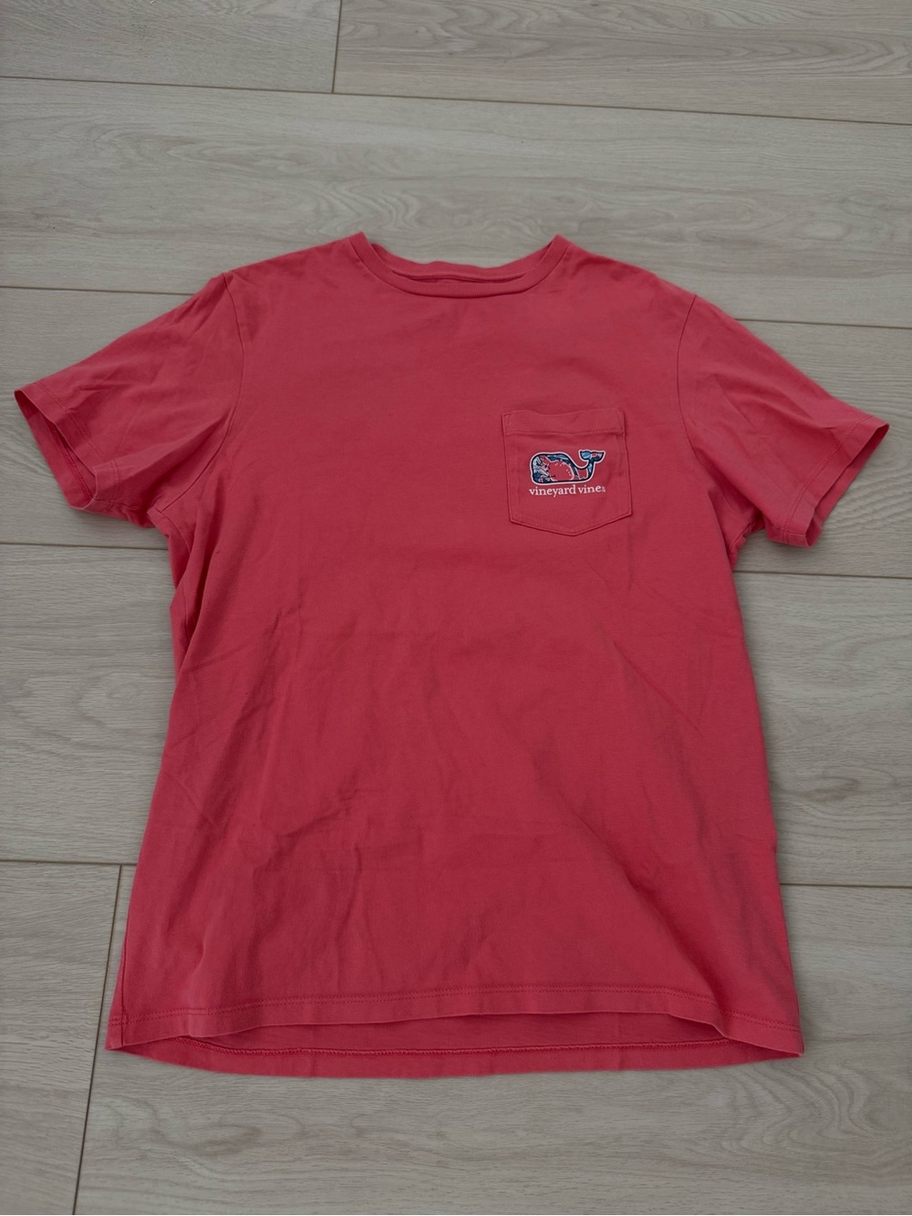 Vineyard Vines Coral Pocket Short Sleeve Tee